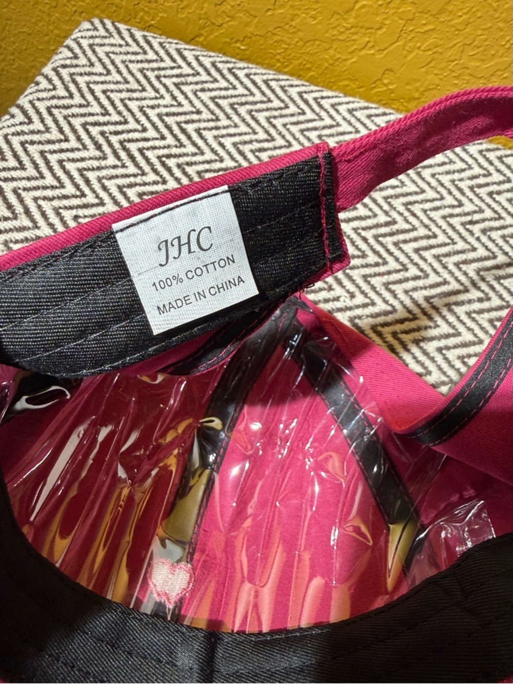 Pink "Have a Nice Day" Open Back High Pony Baseball Cap - NWOT - Picture 5 of 10